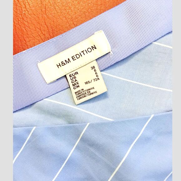2pc SET: H&M Edition Ruffle-sleeve BLOUSE top + SKIRT Size S, 6 - Picture 8 of 9